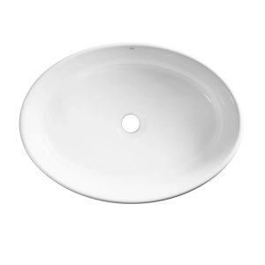 Cuba de Banheiro Lou&ccedil;a Apoio Oval 50 cm (Spezia Branca)