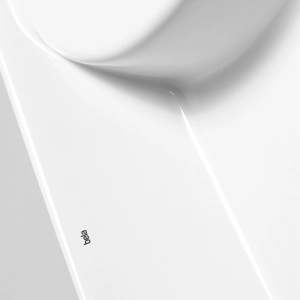 Cuba de Banheiro Louça Apoio Oval com Mesa Lateral 72 cm (Terni Branca)