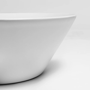 Cuba de Banheiro Louça Apoio Oval com Mesa Lateral 72 cm (Terni Branca)