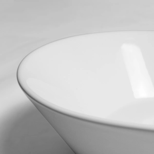 Cuba de Banheiro Louça Apoio Oval com Mesa Lateral 72 cm (Terni Branca)