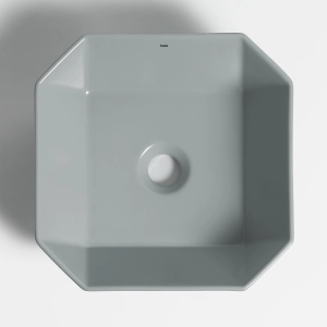 Cuba de Banheiro Lou&ccedil;a Apoio Quadrada 36 cm (Nimes Cinza)