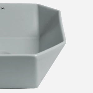 Cuba de Banheiro Lou&ccedil;a Apoio Quadrada 36 cm (Nimes Cinza)