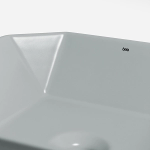 Cuba de Banheiro Lou&ccedil;a Apoio Quadrada 36 cm (Nimes Cinza)