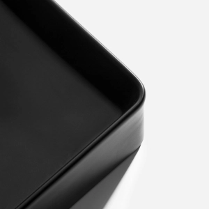 Cuba de Banheiro Louça Apoio Quadrada 36 cm (Pienza Preta)