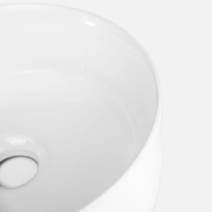 Cuba de Banheiro Louça Apoio Redonda 31 cm (Zara Branca)