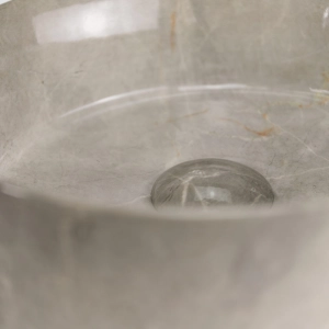 Cuba de Banheiro Lou&ccedil;a Apoio Redonda 31 cm (Zara M&aacute;rmore Bronze Armani)