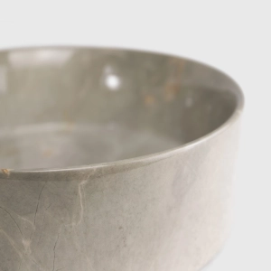 Cuba de Banheiro Lou&ccedil;a Apoio Redonda 31 cm (Zara M&aacute;rmore Bronze Armani)