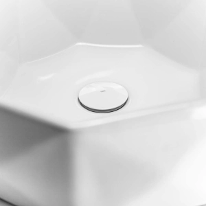 Cuba de Banheiro Louça Apoio Redonda 42 cm (Murano Branca)