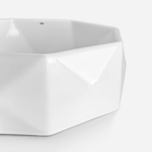 Cuba de Banheiro Louça Apoio Redonda 42 cm (Murano Branca)