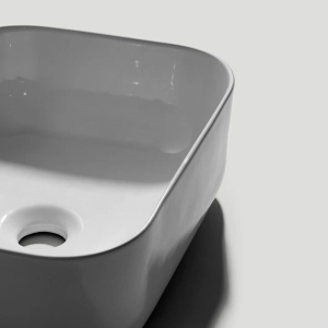 Cuba de Banheiro Lou&ccedil;a Apoio Retangular 40 cm (Maia Branca)