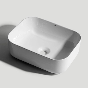 Cuba de Banheiro Lou&ccedil;a Apoio Retangular 40 cm (Maia Branca)