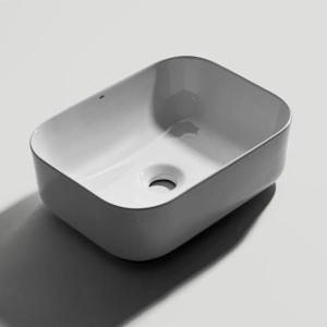 Cuba de Banheiro Lou&ccedil;a Apoio Retangular 40 cm (Maia Branca)