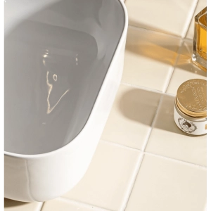 Cuba de Banheiro Lou&ccedil;a Apoio Retangular 40 cm (Maia Branca)