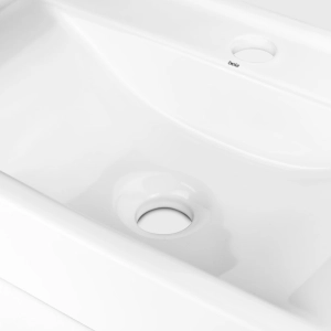 Cuba de Banheiro Lou&ccedil;a Apoio Retangular 45 cm (Salerno Branca)