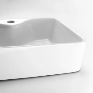 Cuba de Banheiro Louça Apoio Retangular 48 cm (Roma Branca)