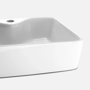 Cuba de Banheiro Louça Apoio Retangular 48 cm (Roma Branca)