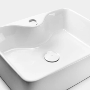 Cuba de Banheiro Louça Apoio Retangular 48 cm (Roma Branca)