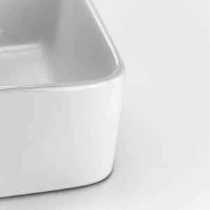 Cuba de Banheiro Louça Apoio Retangular 48 cm (Roma Branca)