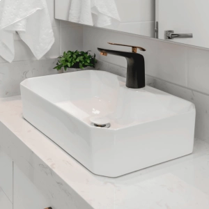 Cuba de Banheiro Louça Apoio Retangular 49 cm (Módena Branca)