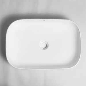 Cuba de Banheiro Louça Apoio Retangular 58 cm (Trento Branca)