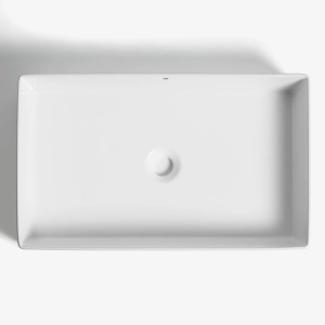 Cuba de Banheiro Louça Apoio Retangular 60 cm (Moura Branca)