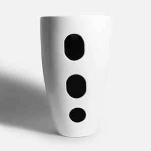 Cuba de Banheiro Louça Piso Redonda com Mesa 50 cm (Siena Branca)