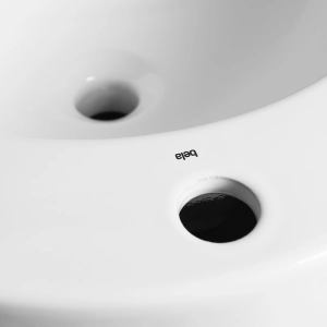 Cuba de Banheiro Louça Piso Redonda com Mesa 50 cm (Siena Branca)