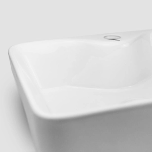 Cuba de Banheiro Louça Semi Encaixe Retangular 48 cm (Sicília Branca)