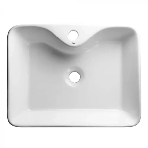 Cuba de Banheiro Louça Semi Encaixe Retangular 48 cm (Sicília Branca)