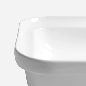 Cuba de Banheiro Lou&ccedil;a Sobrepor com Mesa Lateral 55 cm (Toulon Branca)