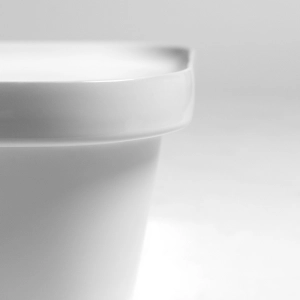 Cuba de Banheiro Louça Sobrepor com Mesa Lateral 75 cm (Arles Branca)