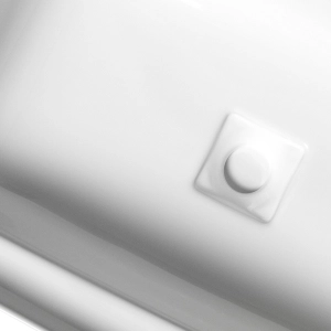 Cuba de Banheiro Louça Sobrepor com Mesa Lateral 75 cm (Arles Branca)