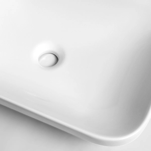 Cuba de Banheiro Louça Sobrepor Retangular 53 cm (Cannes Branca)