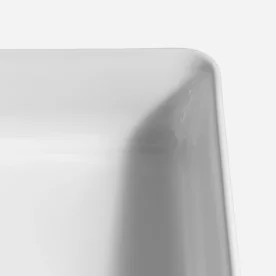 Produto Cuba de Banheiro Louça Apoio Quadrada 37 cm (Pavia Branca)