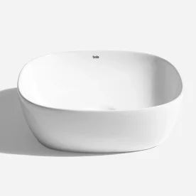 Produto Cuba de Banheiro Louça Apoio Quadrada 37 cm (Vienne Branca)