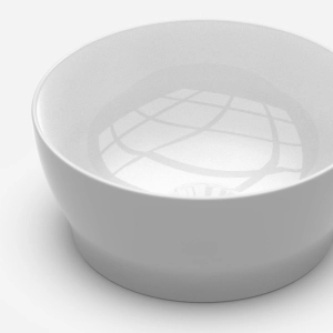 Cuba de Banheiro Lou&ccedil;a Apoio Redonda 31 cm (Tassa Branca)