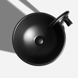 Cuba de Banheiro Lou&ccedil;a Piso Redonda 41 cm (Bragan&ccedil;a Preta)