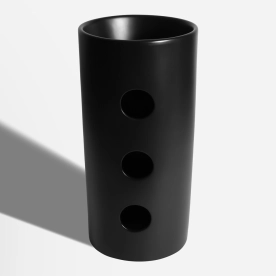 Cuba de Banheiro Lou&ccedil;a Piso Redonda 41 cm (Bragan&ccedil;a Preta)