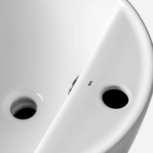 Cuba de Banheiro Lou&ccedil;a Piso Redonda com Mesa 41 cm (Toledo Branca)