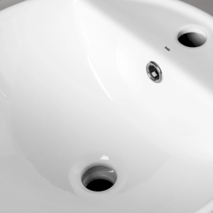 Cuba de Banheiro Lou&ccedil;a Piso Redonda com Mesa 41 cm (Toledo Branca)