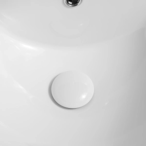 Cuba de Banheiro Lou&ccedil;a Piso Redonda com Mesa 41 cm (Toledo Branca)