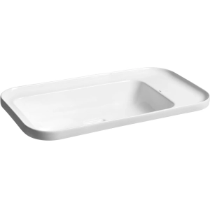 Cuba de Banheiro Louça Sobrepor com Mesa Lateral 75 cm (Arles Branca)