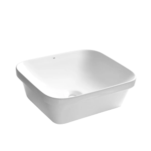 Cuba de Banheiro Lou&ccedil;a Sobrepor Retangular 43 cm (Foggia Branca)
