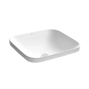 Cuba de Banheiro Lou&ccedil;a Sobrepor Retangular 43 cm (Foggia Branca)