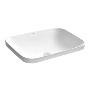 Cuba de Banheiro Louça Sobrepor Retangular 53 cm (Cannes Branca)