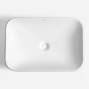 Cuba de Banheiro Louça Sobrepor Retangular 53 cm (Cannes Branca)