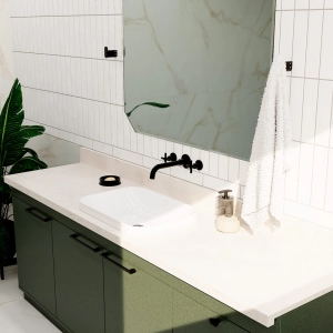 Cuba de Banheiro Louça Sobrepor Retangular 53 cm (Cannes Branca)