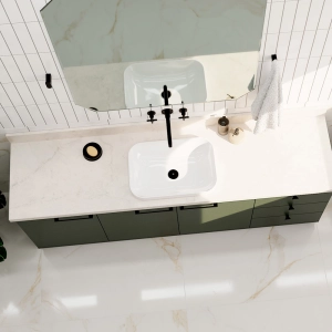 Cuba de Banheiro Louça Sobrepor Retangular 53 cm (Cannes Branca)