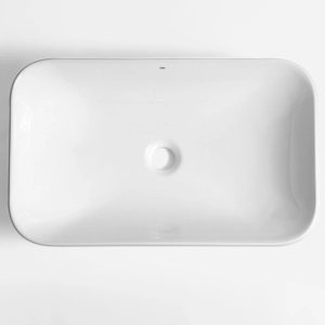 Cuba de Banheiro Louça Sobrepor Retangular 60 cm (Madri Branca)