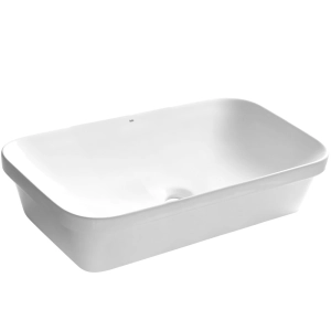 Cuba de Banheiro Louça Sobrepor Retangular 60 cm (Madri Branca)